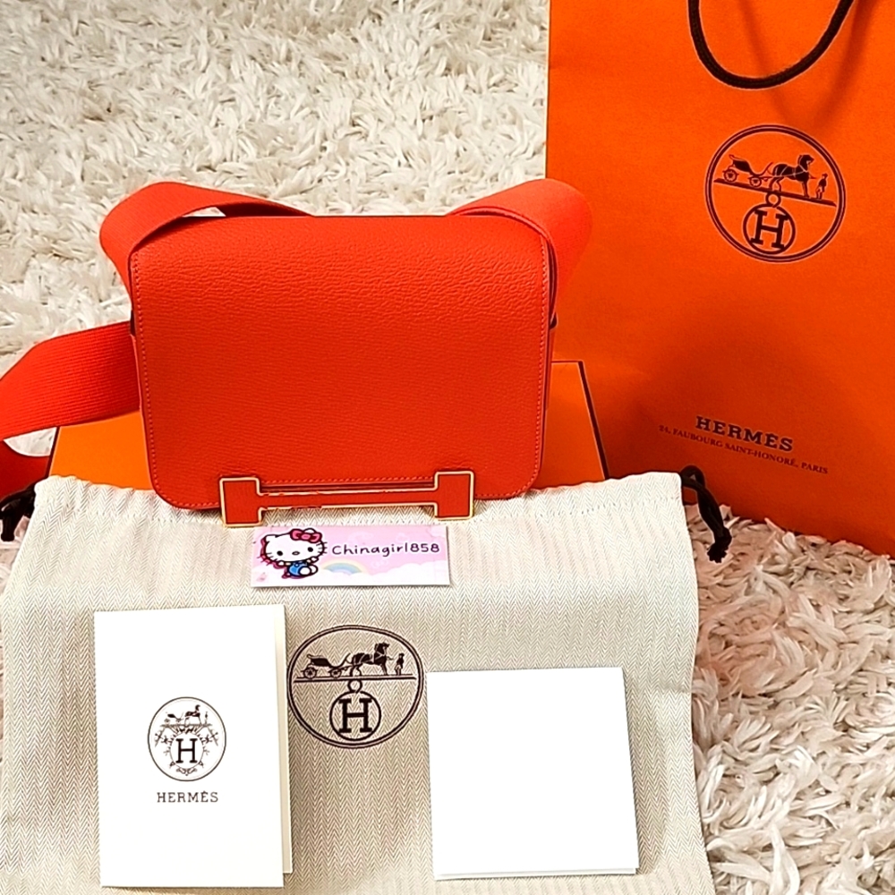 Hermes Geta Chevre Leather GHW